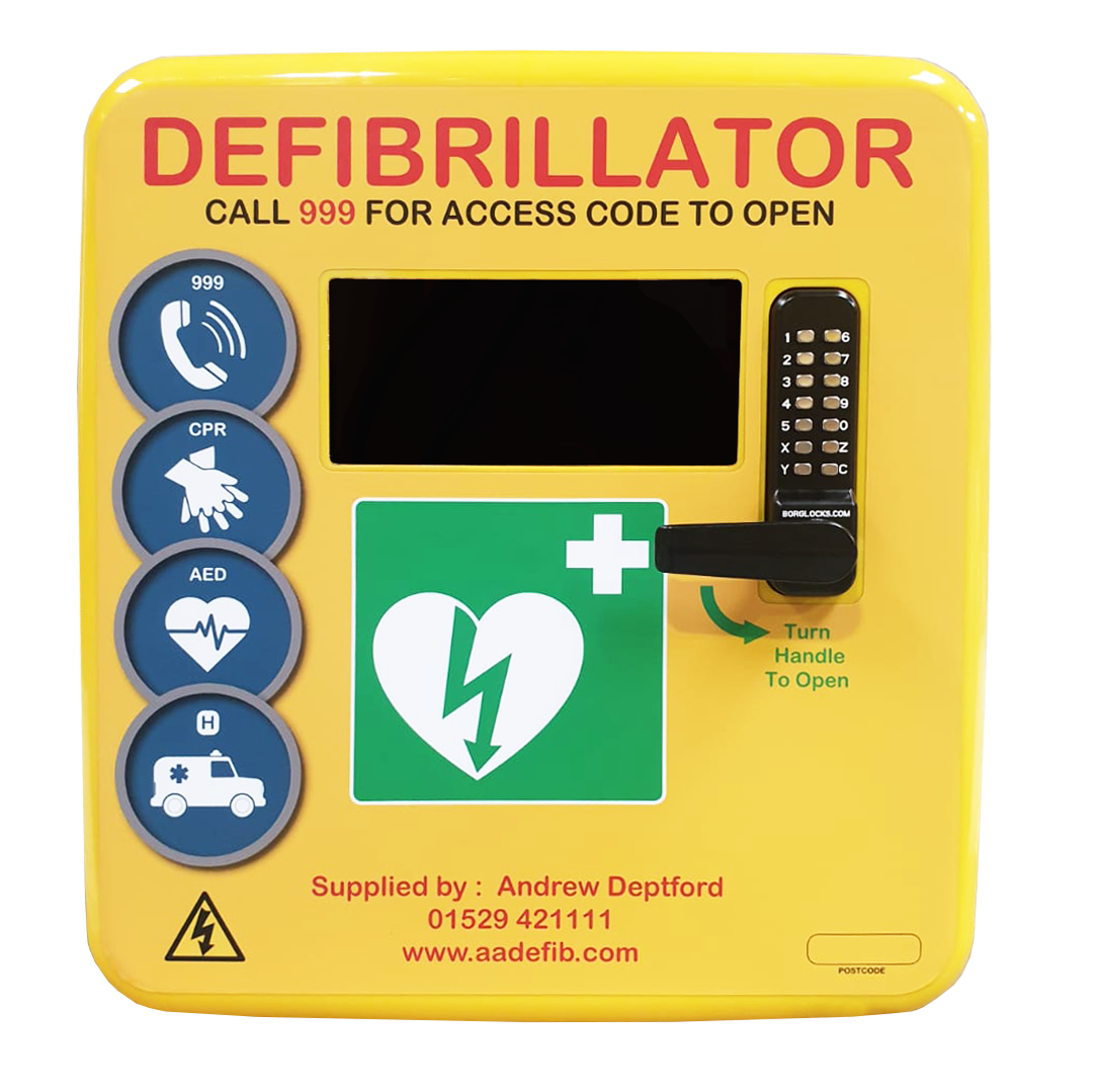 Defibrillator on our Village Hall